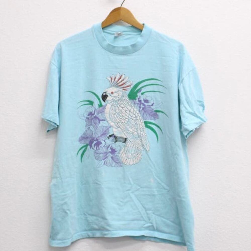 Vintage Cockatiel Parrot T Shirt XL